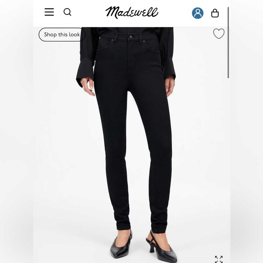 Madewell 10 inch black skinny jeans